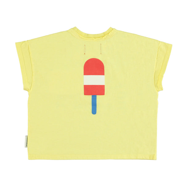 piupiuchick t shirt - yellow with ice cream print