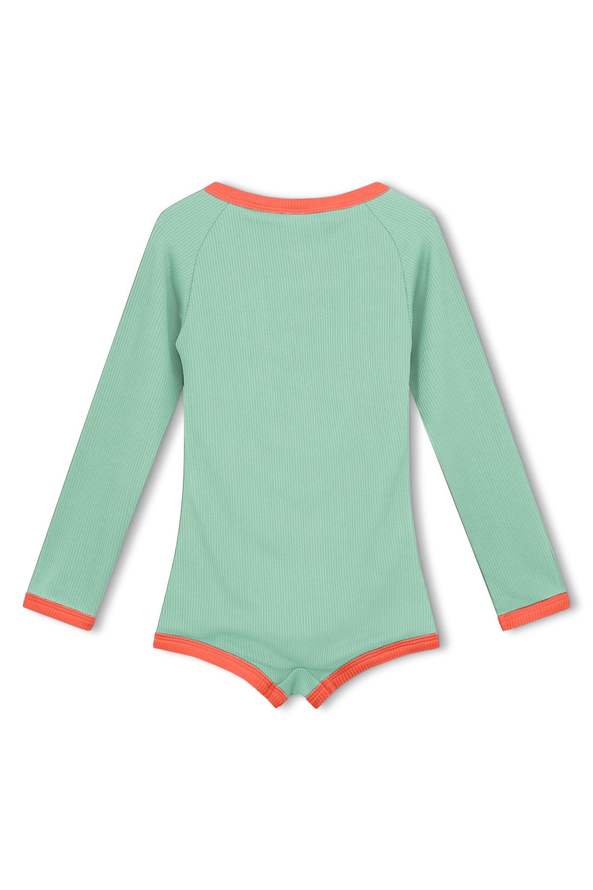 zulu & zephyr mini rib rashie onesie - turquoise