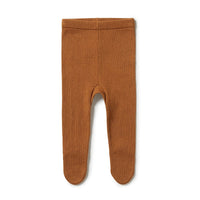 wilson + frenchy knitted legging with feet - spice