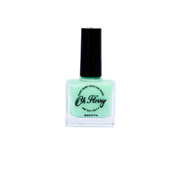 oh flossy nail polish - cream fluoro green