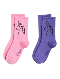 mini rodini scottish unicorns socks 2 pack