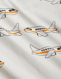 mini rodini airplane aop shorts - light grey
