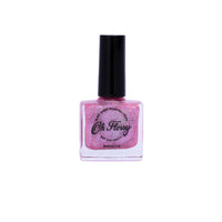 oh flossy nail polish - pink glitter