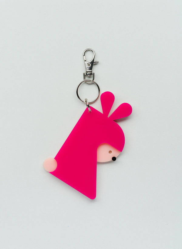 v.happy co bag tag - letter r for rabbit (pink) - freddie the rat kids boutique