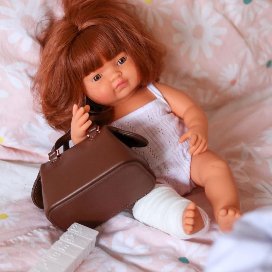doll size montessori medic bag - brown - freddie the rat kids boutique