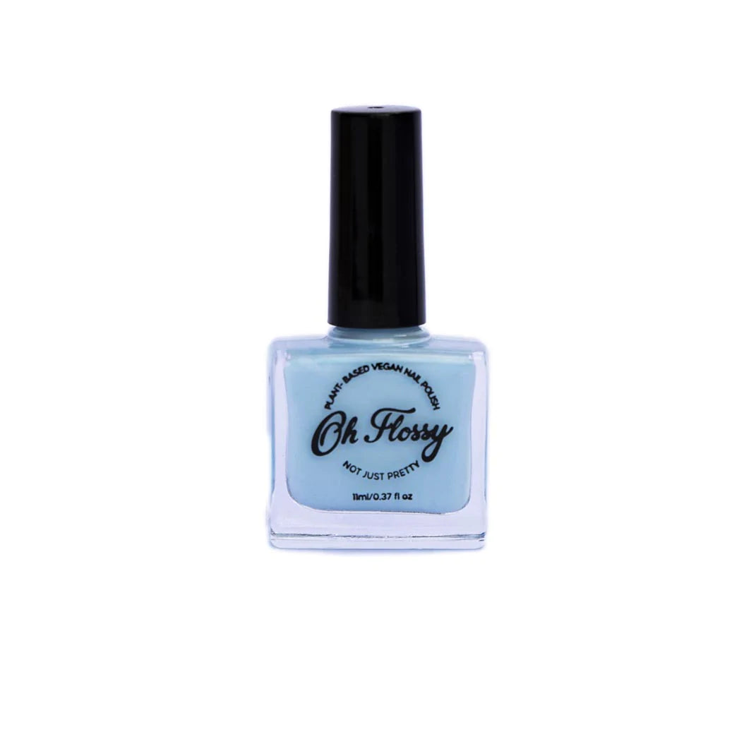 oh flossy nail polish - cream blue