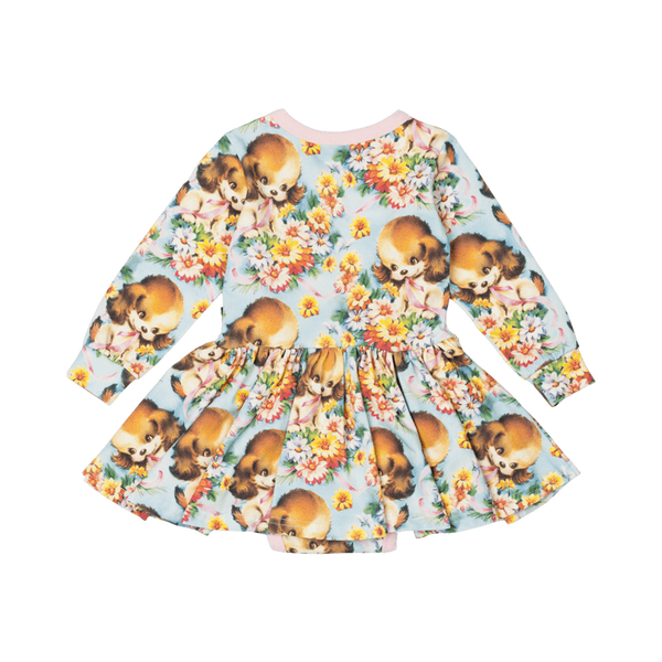 rock your baby puppy love baby waisted dress