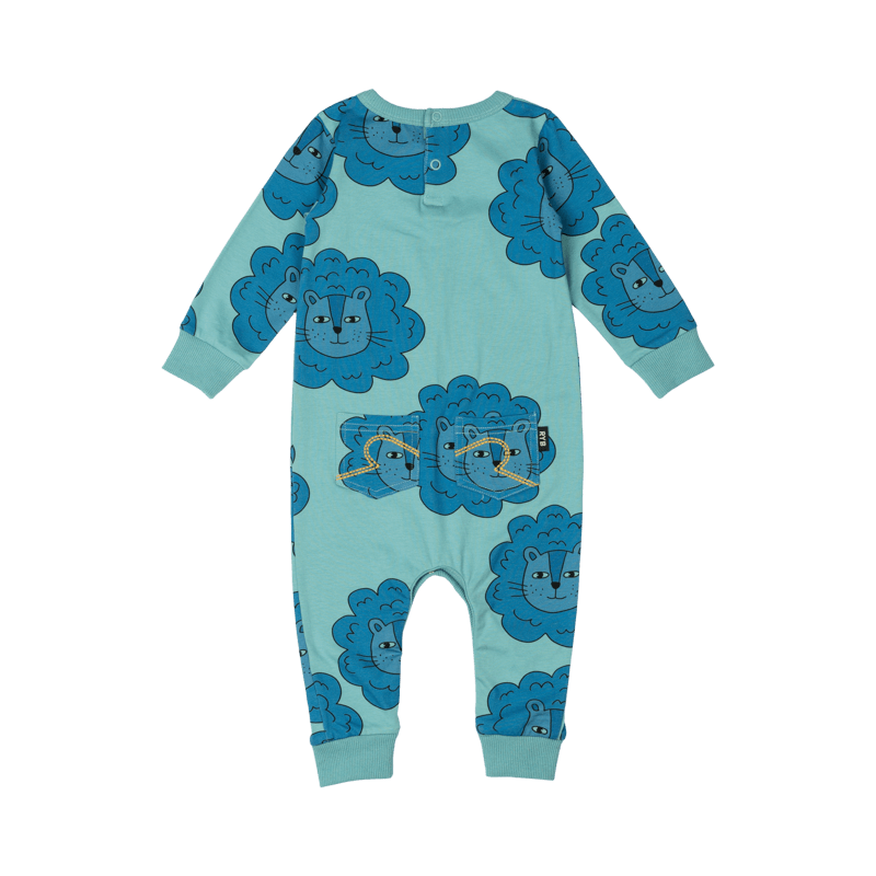 rock your baby mane event baby playsuit - blue