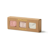 wilson + frenchy 3 pack baby socks - peach / shell / oatmeal