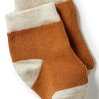 wilson + frenchy 3 pack baby socks - spice / blush / oatmeal